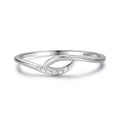 Fashion Jewelry 925 Sterling Silver CZ Diamond Women Lines Cross Finger Rings