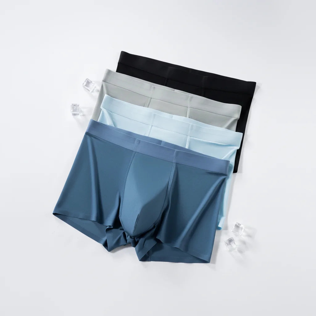 Hot Selling Factory Price Men Underwear Mens Boxers Short Custom Comfortable Ice Silk Young Man Panties