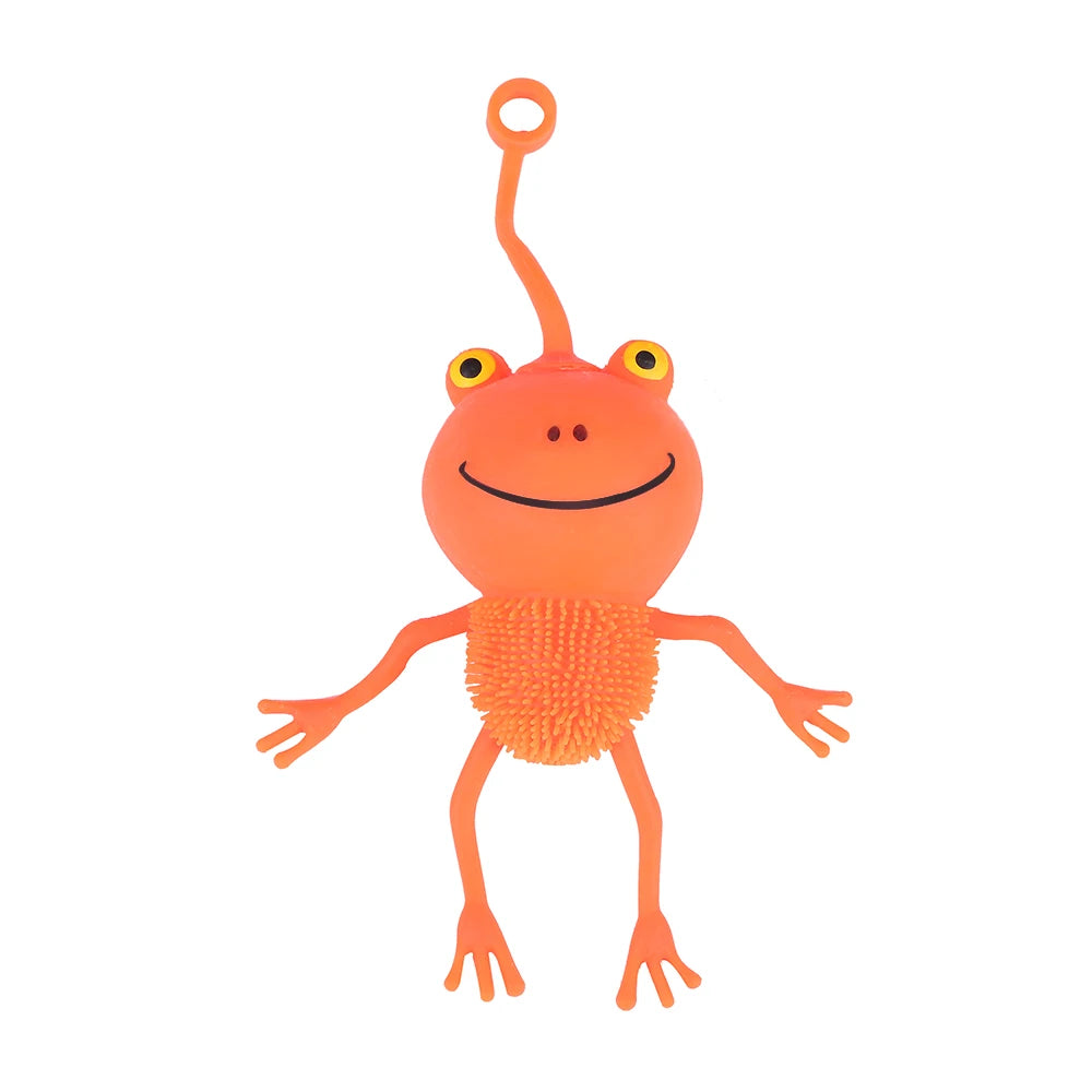 KEHUI Hot Selling Sensory Squishy Balls Colorful Soft Cartoon Frog Puffer Ball Kids' Fidget Toy Animal
