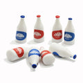 100PCS Cute Decor Resin Mini Milk Bottle Charms Dollhouse Milk Simulation Food Miniaturas Home Decor Resin Crafts