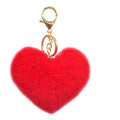 Wholesale Heart-Shaped Red Hairball Keychain Unique Cell Phone Pendant for Couples