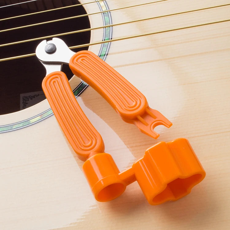 Three-in-one Guitar String Changer Guitar Trimming Tool String Taker Tool Care Accessories Guitar Bass Violin Ukulele Abs+metal
