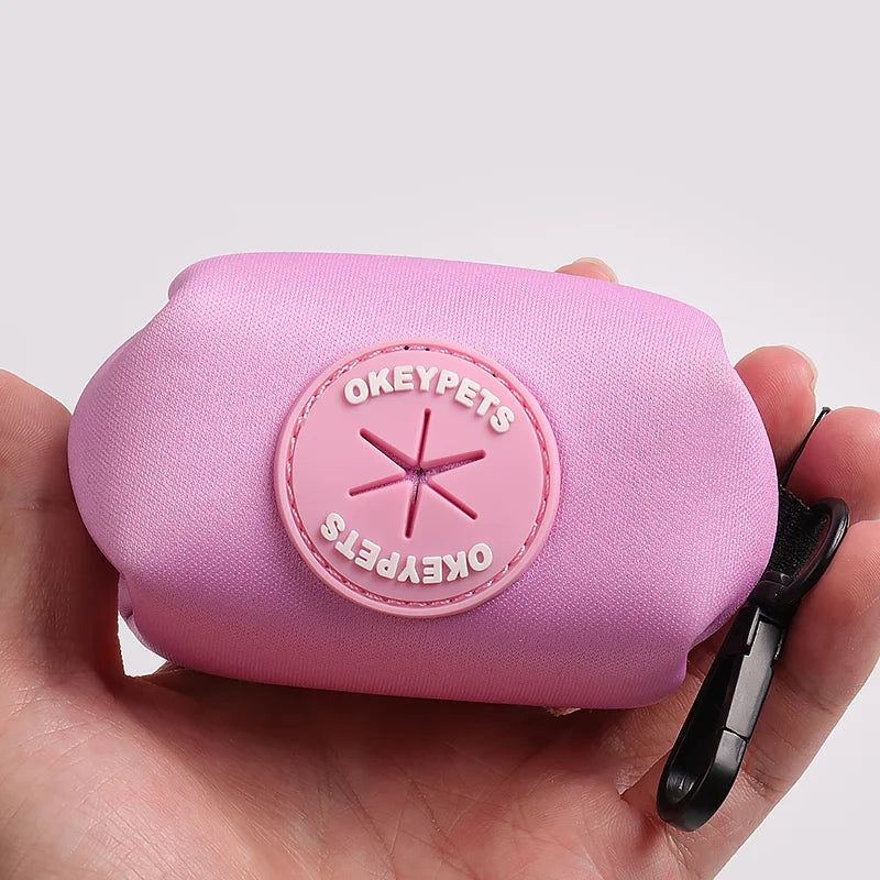 Custom Wholesale Puppy Accessories Poop Waste Bag Dispenser Pattern Designer Neoprene Poo Bag Holder