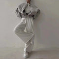 Wholesale Clothes Personalization Custom Fashion Women Knitted Flare Pants High Waist Aesthetic Trousers Female Sweatpants