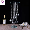 New Wedding Centerpieces Props Crystal Candlestick Holder Flower Stand Transparent and clear Desktop Candelabrum Ornaments