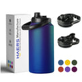 1 Gallon Stainless Steel Beer Growler for Double Wall Insulated 24-36 Hours Thermal Insulation Water Holding Lid Handle