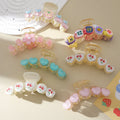 Tulip Beaded Heart Bear Cherry Orange Bows Plastic Large Hair Clips Flower Hair Claw