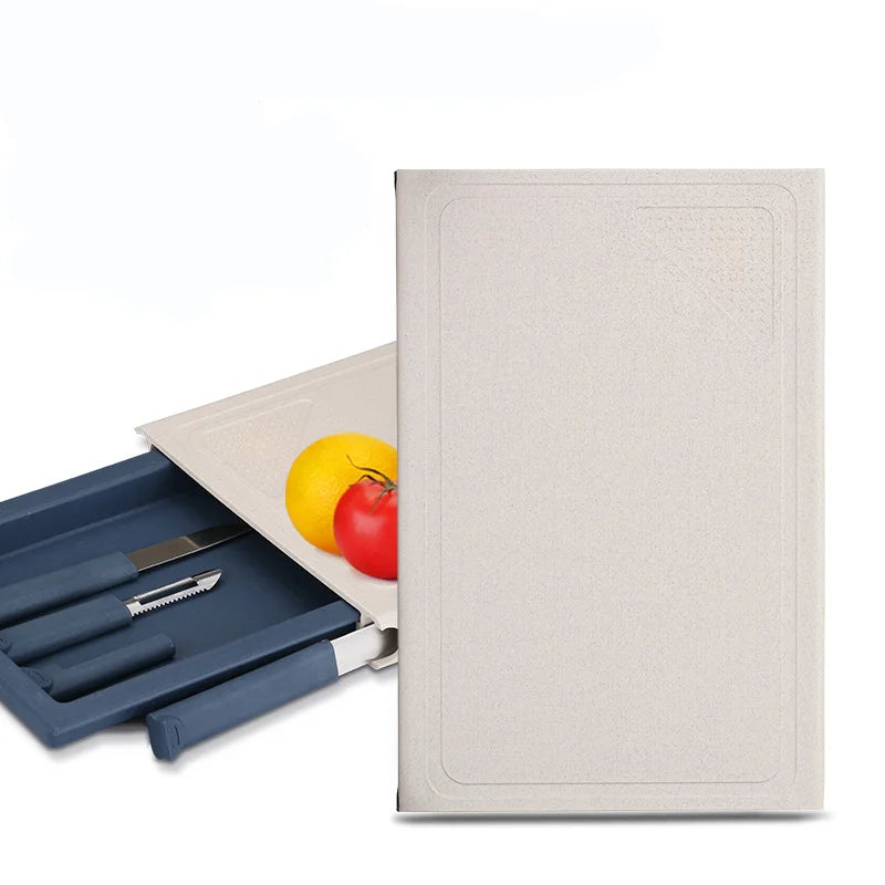 2025 New Professional Wheat Straw Cutting Board Double Sided Eco Friendly Plastic Chopping Block with Juice Groove Non-Slip Base