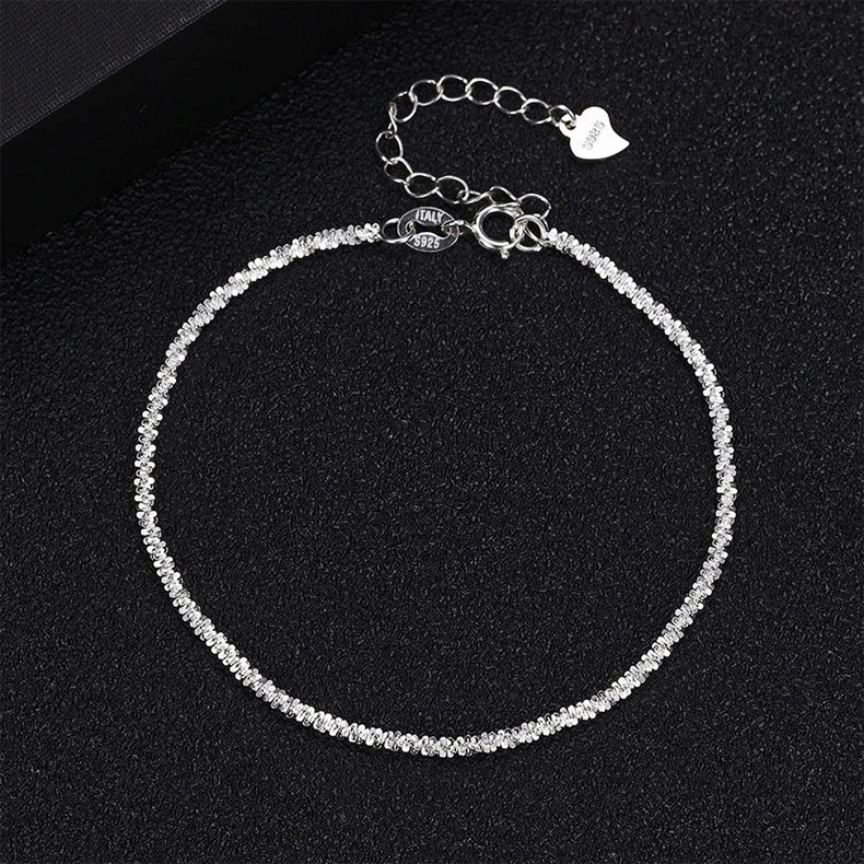 High Quality Sterling Silver Fashion 925 Bracelet Party Gift DIY Jewellery Making Silver Bracelet