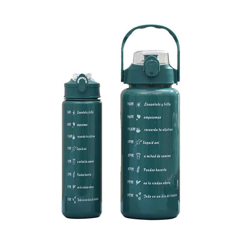 64 oz and 30oz 2 piece set bottle 2025 trending products two in one water bottle set motivational and bpa free