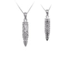 Bullet Design Sterling Silver 925 Engrave Pendant Jewelry Making Supplies for Mens Women