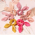 Hot Sale Satin Silk Scrunchies Knit Hair Ties for Thick Hair and Ponytails Sleep-Time Hair Accessories
