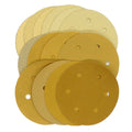 9Inch 225mm Gold Aluminum Oxide Hook and Loop 6-Holes Round Sandpaper Disc for Polishing & Grinding OEM Customizable"