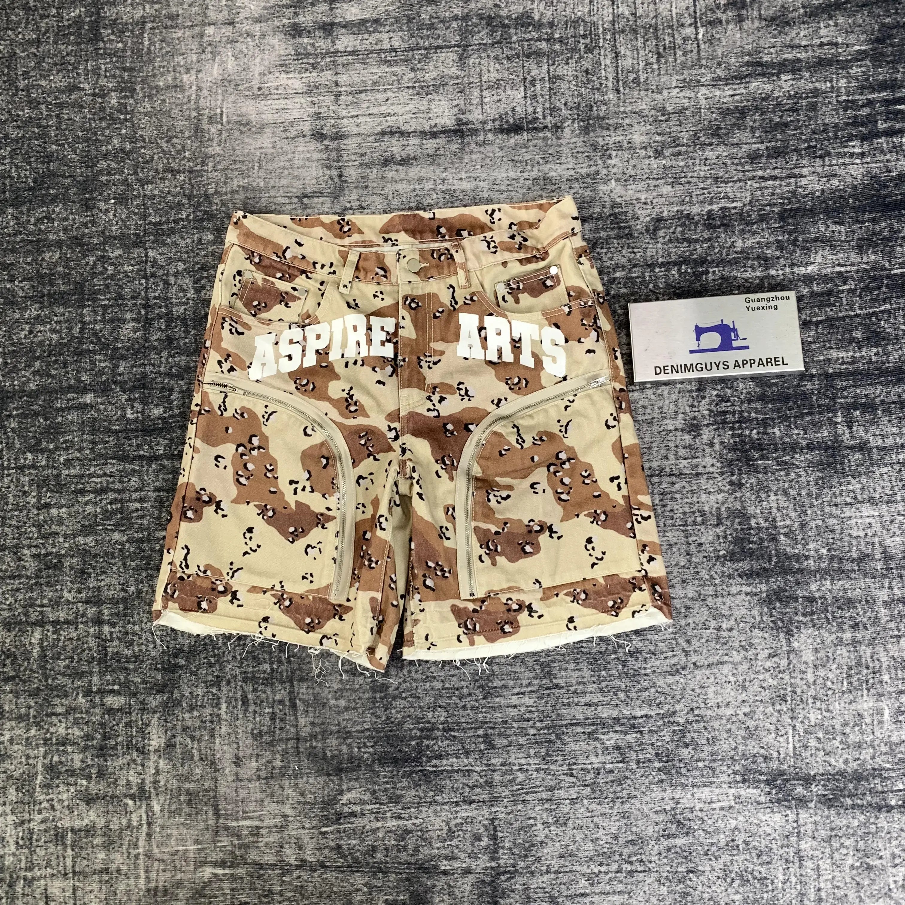 DENIMGUYS Custom Summer Baggy Real Tree Digital Print Hunting Camouflage Work Pants Men Canvas Twill Camo Cargo Shorts