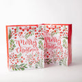Customizable Christmas Printed Paper Gift Bags With Handles for Holiday Gift Packaging