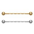 ASTM F136 Titanium 14G Internal Thread Industrial Scaffold Barbell Earrings Piercing CZ Pave on Pole Tragus Women Body Jewelry