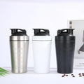 Single-Layer 304 Stainless Steel Shaker Cup Portable Car Bottle for Fitness Sports Protein Powder Cup Scale Direct Drinking PP