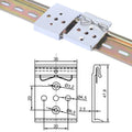 Install on 35mm Din Rail Bracket Silvery  Din Rail Mounting Brackets With Snap Hook