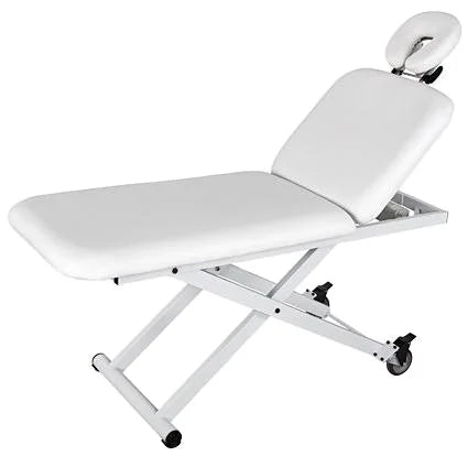 Portable Electric Beauty Bed Set Stainless Steel Pedal Controlled Massage Table Salon Spa Hotel Therapy Industrial Design Style