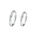 Light Luxury Zircon Diamood Adjustable 925 Sterling Silver Men Women Couple Band Ring Jewelry for Lovers Factory Wholesale