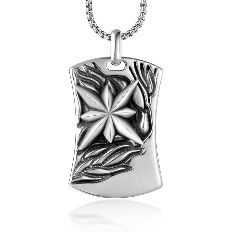 Ebay Hot Cross Star Necklace for Men's Personality Pendant Accessories Euro American Punk Pendant