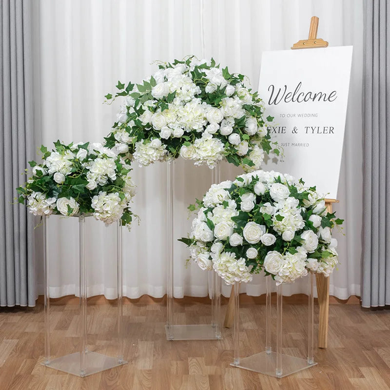 Factory Wholesale  Artificial Silk Flower Ball for Wedding Centerpiece Decoration Table Decor Event Ornament