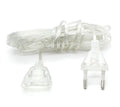 AC220V Transparent Power Extension Cord 3M EU String Wire AC Standard Switch Cable for Christmas Fairy String LED Light Lamp