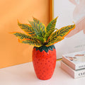 Creative Happy Housewarming Red Strawberry Fruit Flower Arrangement Ceramic Vase