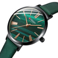 CURREN Lady Watch 9076 High Fashion Quartz Dress Bracelet Ladies Wristwatch Simple Leather Women Watches Relogio Feminino