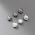 7.8mm Handmade 925 Sterling Silver Hammered Oval Spacer Beads for Jewelry Making