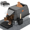 Hot Sale Fully Enclosed Deodorized Cat Litter Box Pet Anti-splash Stainless Steel Litter Box Cat Toilet