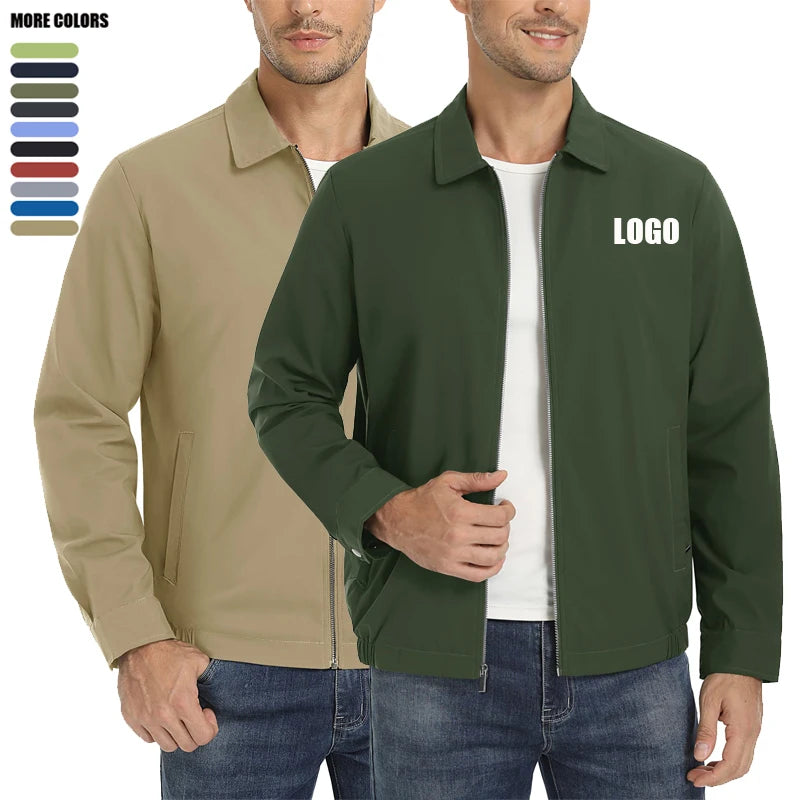 Lightweight Water-Resistance Full Zip Jackets Mens Baseball Bomber Jackets Workout Fitness Casual Coats Sports Outwear