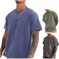 Oem Grey Blank Oversized Tshirt Acid Wash Heavy Plain Men Oversized Stone 100% Cotton Vintage t Shirt High Quality