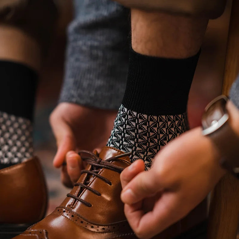 Original Design Top Quality Men's Summer Breathable Mercerized Cotton Dress Socks Deodorant Casual Business Crew Socks for Man
