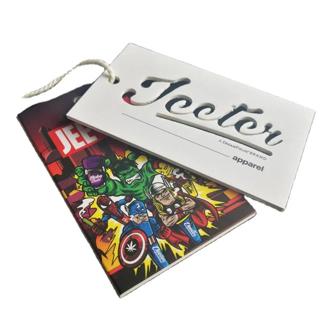 Wholesale Custom Eco-Friendly Recycled Specialty Paper Die Cut Embossed Garment Hang Tags for Shoes & Clothing Accessories