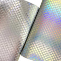 Customized Fish Scale Embossing Pattern Sparkle PU Synthetic Leather Shiny Grating Fabric for Bows Bags DIY Crafts