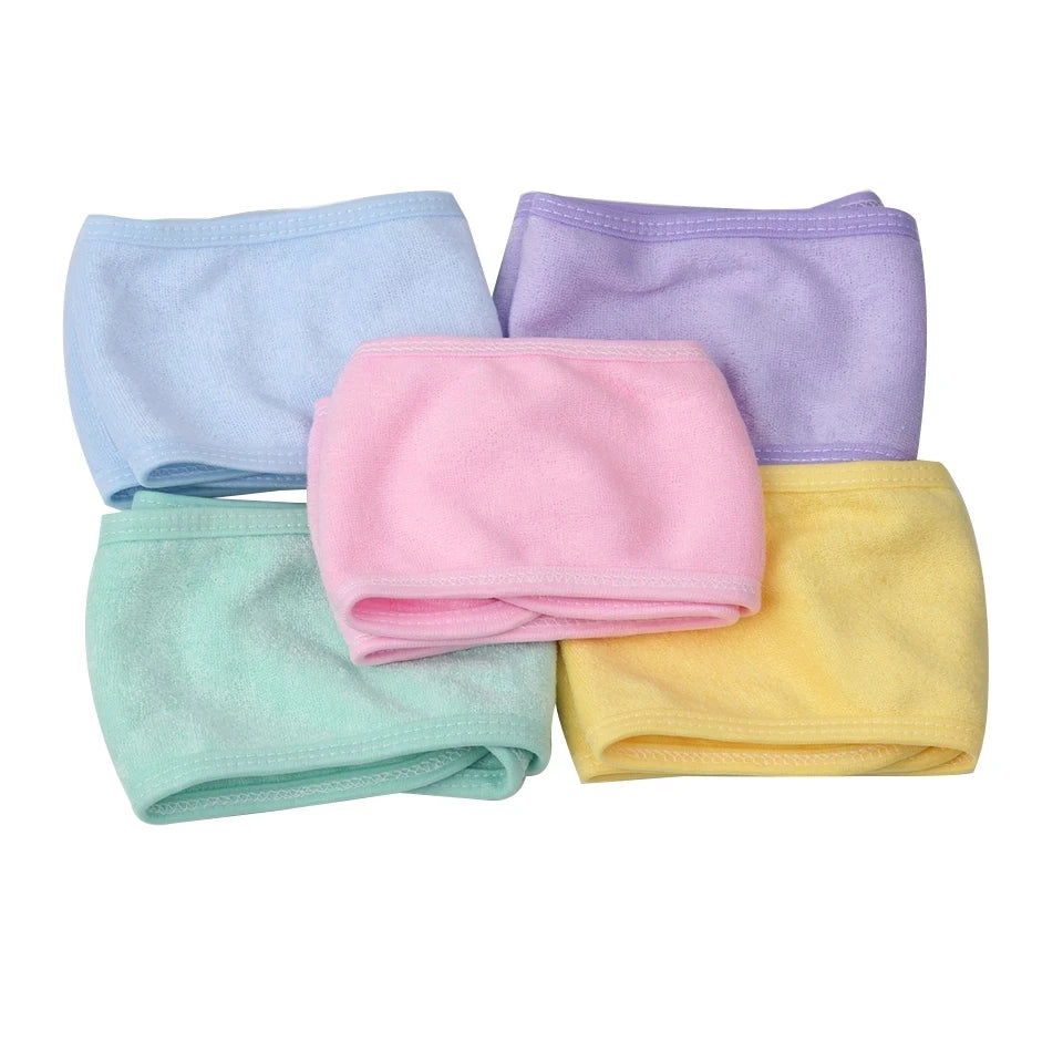 Facial Headband Wrap Head Terry Cloth Headband Stretch Towel with Magic Tape Eyelash Extension Tools LAVA