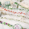 1Roll Die-Cut Tape Jade Vine Series Shaped Handbook Material Tape