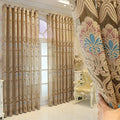 Hot Selling Cheap Embroidery Semi Sheer Curtain European Style Sheer Curtains for Living Room Embroidered Window Curtains