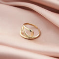 RINNTIN GAR01 Korean Style Two Layers Hot Selling Gold Plated S925 Sterling Silver Open Adjustable Fashion Rings for Women