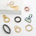 Multi-Size Custom Logo Luxury Metal Spring Gate Ring Clasp Carabiner Nolvo World Heavy Duty Durable Hardware Trigger Ring