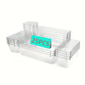 25pcs Multifunctional clear Drawer Organizers Set Plastic Storage Box Storage Bins Kitchen Stackable Drawer Organizer