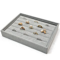 Wholesale Live Props Jewelry Packaging Luxury Gray Velvet Ring Stand Small Design Jewelry Display Stand
