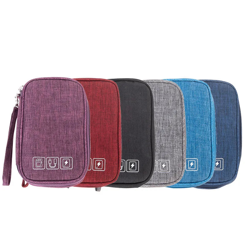 WSY Multifunctional Travel Digital Cable Storage Bag Lightweight Waterproof Travel Electronic Accessories Organizer Pouch