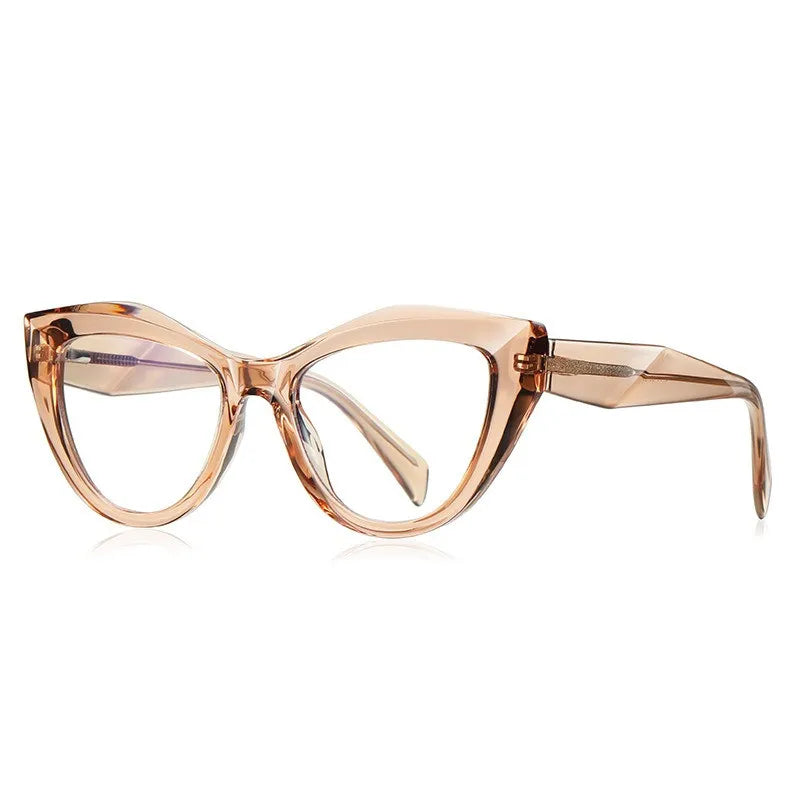 2024 QSKY Wholesale 2166 Custom Eyewear Frames Computer Glasses Original Eyeglasses Frames Optical Cat Eye Retro Eyewear Women