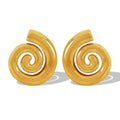 Joolim 18K Gold Plated Wholesale Tarnish Free Hypoallergenic Vintage Fashion Whirl Conch Hoop Earring Stainless Steel Jewelry
