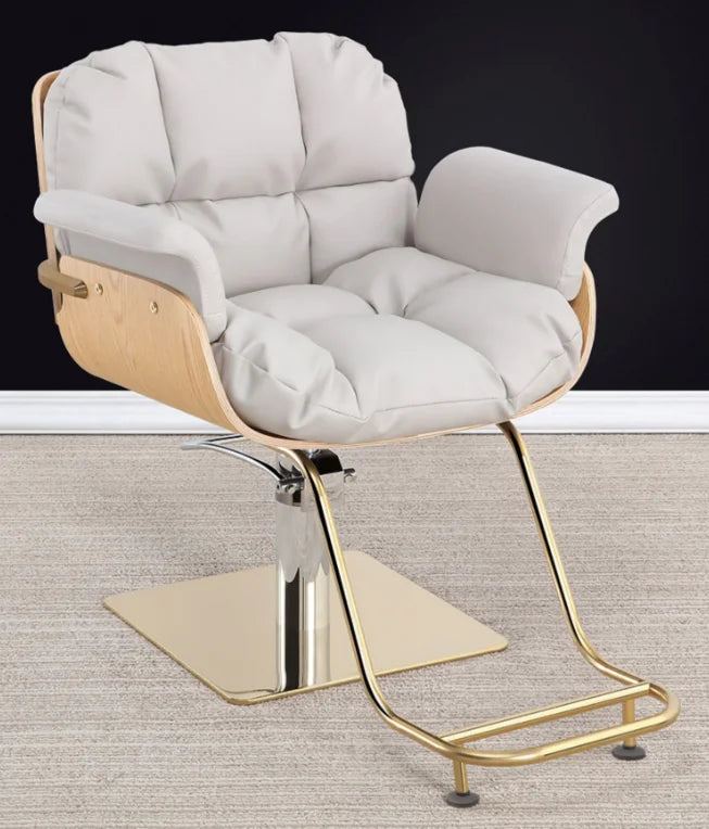 Wholesale China Synthetic Leather Foldable Height Adjustable Barber Chairs for Hair Beauty Salons & Hotels-Traditional Design