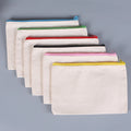 In Stock  Eco Friendly Cotton Make up Bag Private Label Small Recycled Travel Canvas Cosmetic Bag Pouch