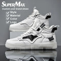 2022 New High-top Casual Shoes Anti-Slippery Men's Luminous Trendy All-match Casual Shoes Hard-Wearing Young Boy Casual Shoes