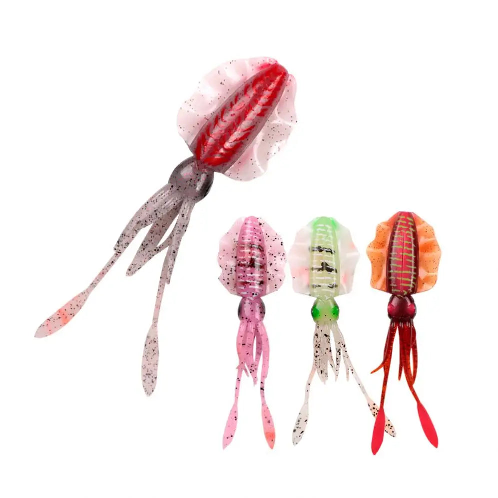 Luminous Soft Plastic Fishing Lure Octopus Skirts Sea & Lake & River Fishing Wobbler Bait Squid Artificial Lifelike Fishing Gear